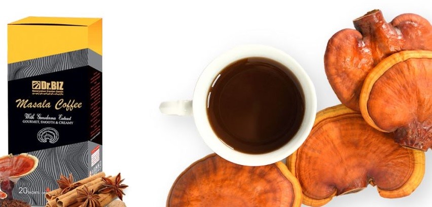 قهوه ماسالا با قارچ گانودرما دکتر بیز برای جلوگیری از جوش