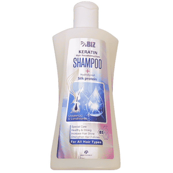 شامپو کراتینه و پروتئین هیدرولیز شده ابریشم بیز