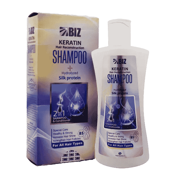 شامپو کراتینه و پروتئین هیدرولیز شده ابریشم بیز