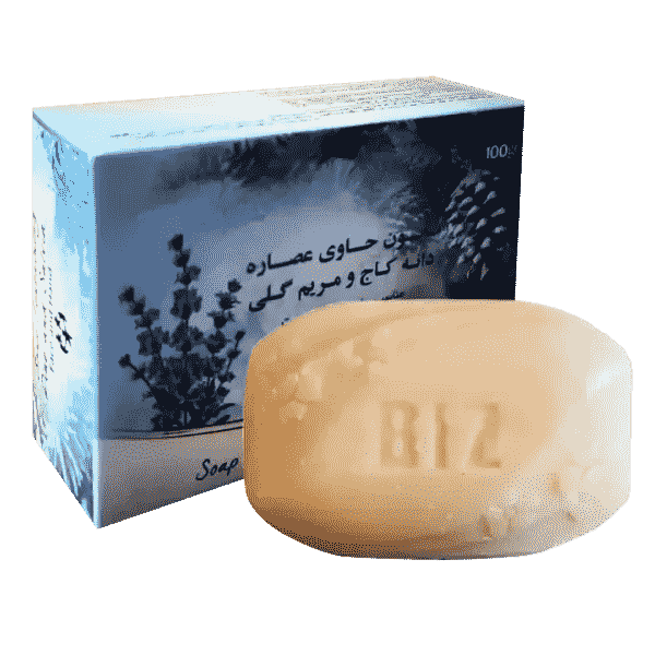 صابون دانه کاج و مریم گلی دست و صورت بیز