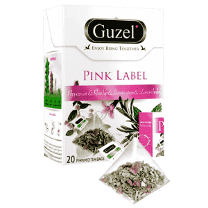 دمنوش مثلثی صورتی گوزل