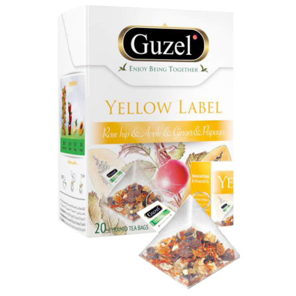 دمنوش مثلثی زرد گوزل