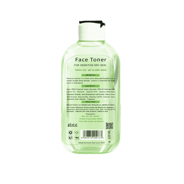 تونر پاک کننده صورت ویتابلا (پوست خشک و حساس)