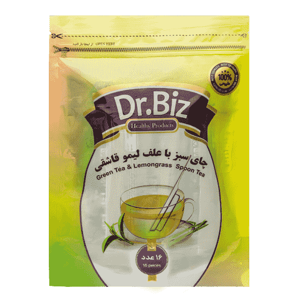 دمنوش چای سبز با علف ليمو قاشقی دکتر بیز