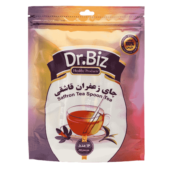 دمنوش چای سیاه زعفرانی قاشقی دکتر بیز