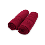 حوله دست و صورت رنگ زرشکی - پک دو عددی