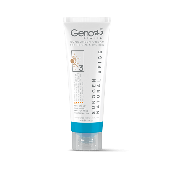 کرم ضد آفتاب پوست خشک ژنوبایوتیک (بژ طبیعی)