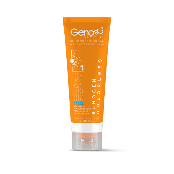 کرم ضد آفتاب پوست چرب ژنوبایوتیک (بی رنگ)